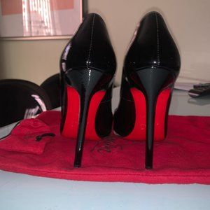 Christian Louboutin So Kate Black Patent Pumps